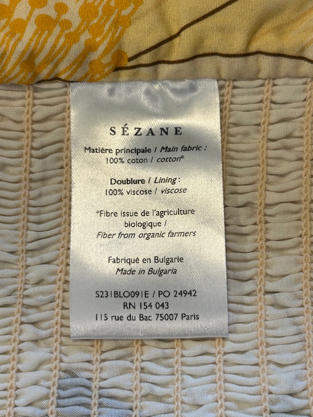 Sezane Farm Rio NWT SZ 14 Abelino Blue & Cream Floral Ruched Camisole Sale Price - Picture 12 of 13